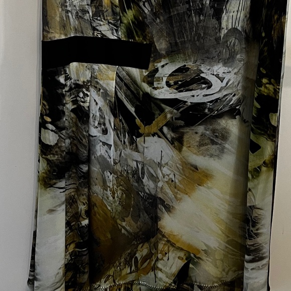 Penny Black Cowel Neck Jersey Multi Colored Print Dress-XL - Picture 7 of 8